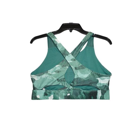 Fabletics Women's No-Bounce Camoflauge Sports Bra Green Size L EUC - Picture 3 of 5